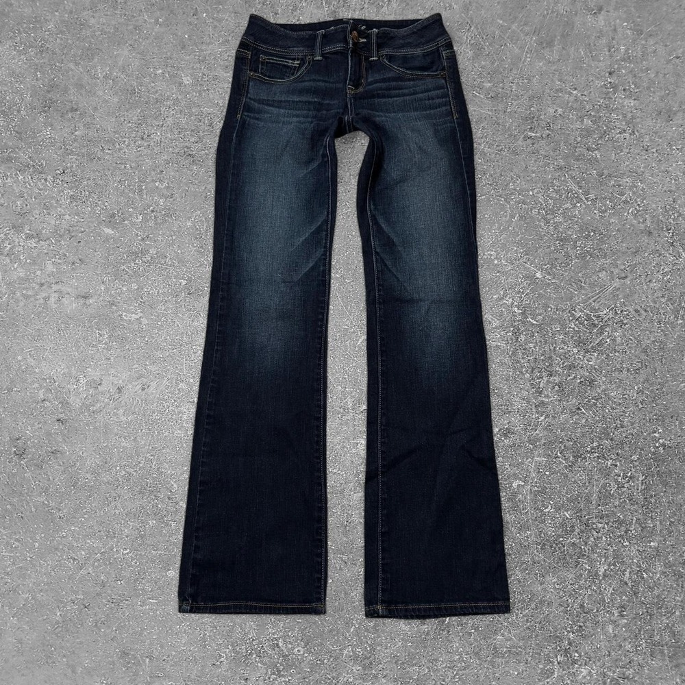American Eagle Slim Bootcut Jeans Dark Wash Blue Denim Y2K Size 2